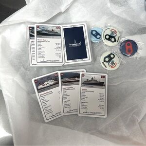 A deck of cards with the  details of various Ships - Very cool neat collection